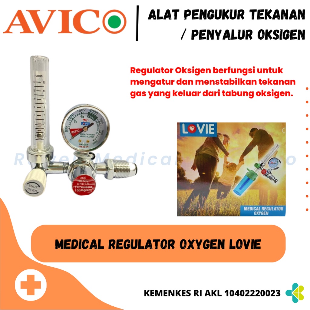 [PROMO] Regulator Lovie / Medical Oxygen Regulator Avico / Regulator Tabung Oksigen Medis