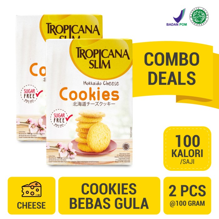 

Terenak Twin Pack: Tropicana Slim Hokkaido Cheese Cookies (5 Sch) - Sugar Free