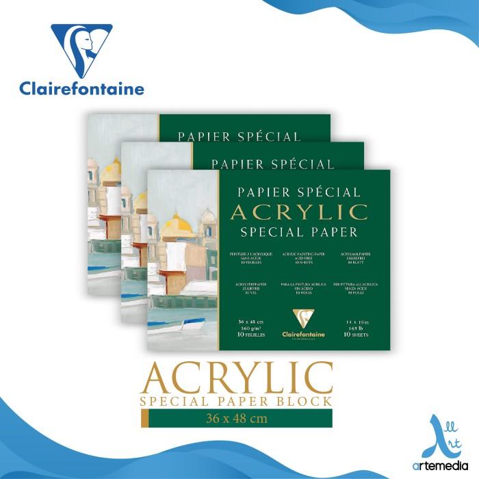 

Kertas Gambar Clairefontaine Acrylic Paper Pad 36x48cm Paper Block Best Seller