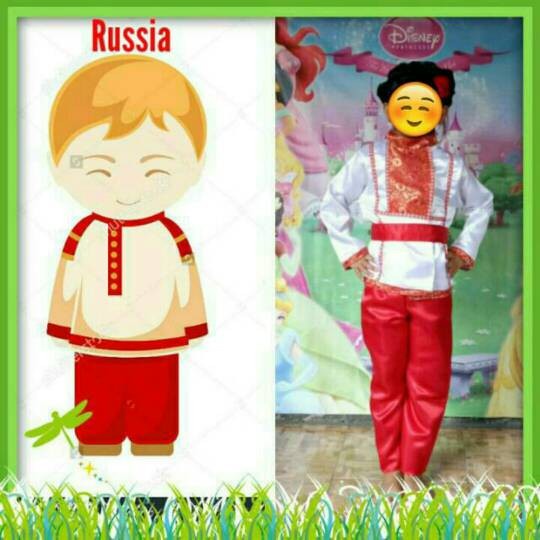 NEW Sz 8-12 Th Kostum Negara Rusia/Baju Tradisional Anak Cowo