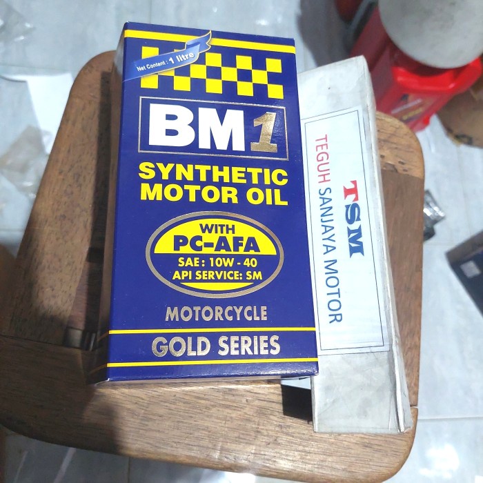 Oli Mesin BM1 GOLD SERIES API SM SAE 10W-40 With PC-AFA 1 Liter terlaris