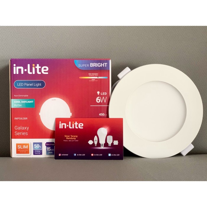 Terlaris Lampu Downlight / Panel Light Led Inlite Inps628R 6 Watt