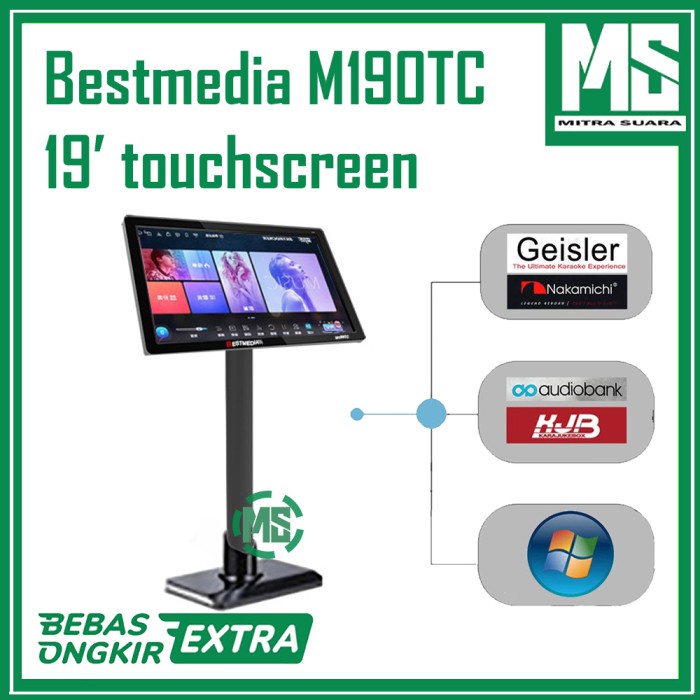 Best Seller Bestmedia M190Tc Touchscreen Monitor 19" Lcd Layar Sentuh Pc Karaoke