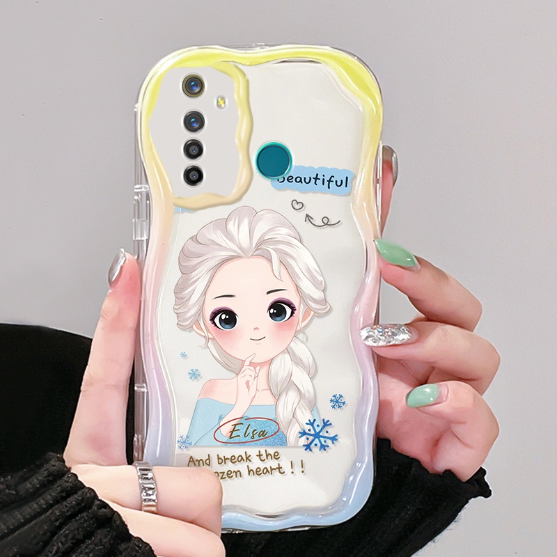 Casing Ponsel untuk Realme 5 5i 5s 5 Pro 6i C3 C3i Q Narzo 10 10A 20A Case kartun Elsa desain baru H