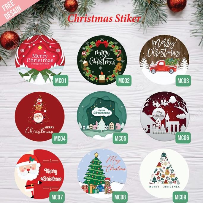 

Best Seller Stiker Christmas Stiker Natal Sticker Hampers Natal Bulat Label Toples Pengiriman Cepat