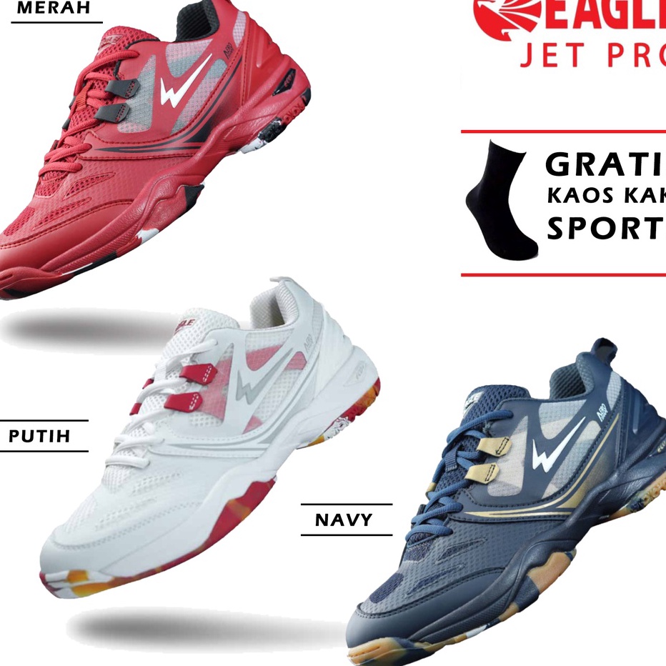 Terbaik.. Sepatu Badminton Eagle Jet Pro Original - Sepatu Bulu Tangkis Eagle Jet Pro Original ✴