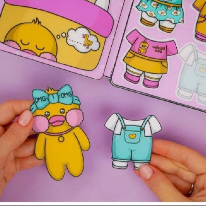 PAPER DUCK BEBEK VIRAL MAINAN EDUKASI BUSY BOOK BUKU ANAK AKTIFITAS