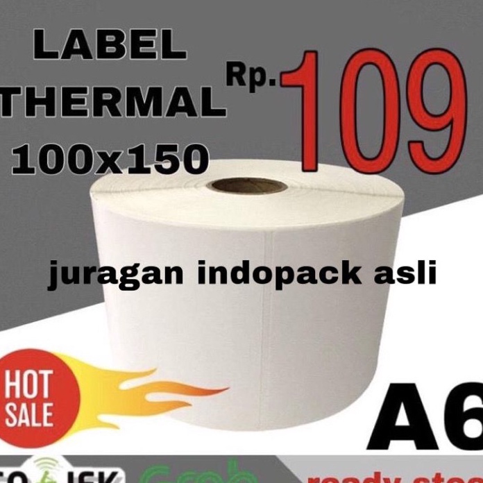 

ﾐ VII 3491 LABEL STICKER THERMAL 100 X 150 BARCODE 100X150 UKURAN A6 Stok terbaru ᴹᴿ°᭄