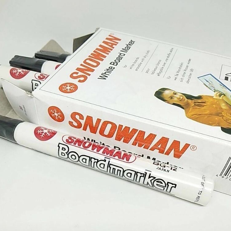 

Import Terlaris SPIDOL SNOWMAN WHITEBOARD BG-12 (LUSINAN) HITAM !!