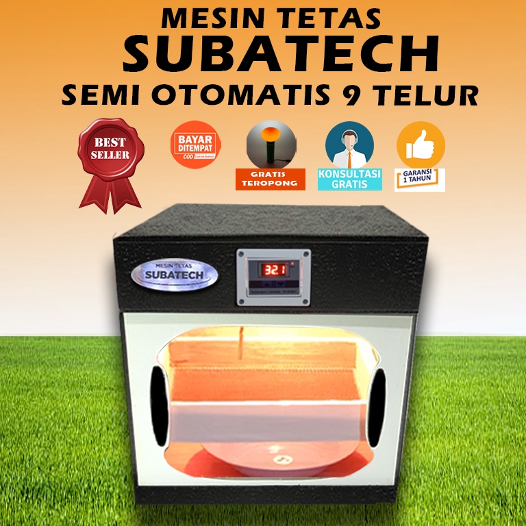 Harga Bersahabat.. Mesin Tetas Telur Semi Otomatis Penetas Mini SUBATECH MTSO-K9