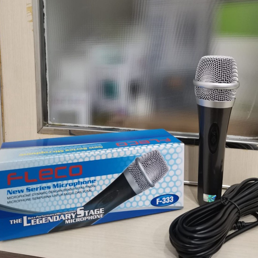 Laris COD MIC KABEL MICROPHONE FLECO F-333 / MIC KARAOKE LEGENDARY STAGE MICROPHONE FLECO F-333 / MI