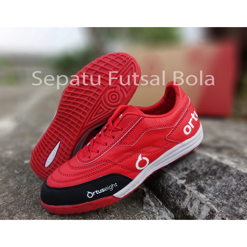 New Stock.. sepatu futsal ortus jogosala roulette merah hitam( SUDAH DI SOL )