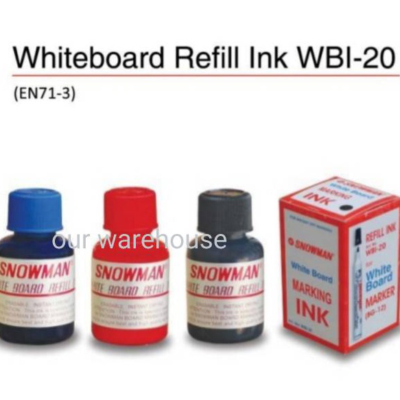 

⿓ VIII 7454 ISI REFILL SNOWMAN SPIDOL WHITE BOARD PAPAN TULIS HITAM BIRU MERAH 5.5 COD ꧁꧂