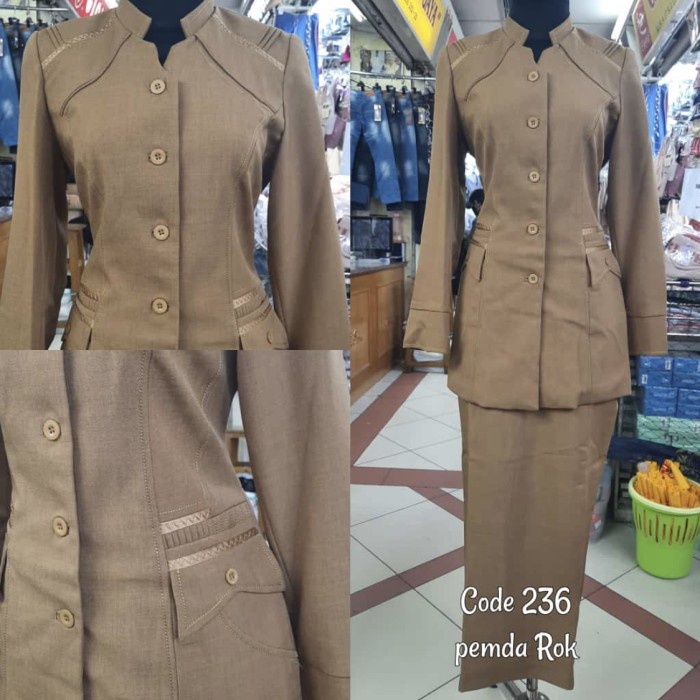 Baju Seragam Pemda Pns Khaki Wanita