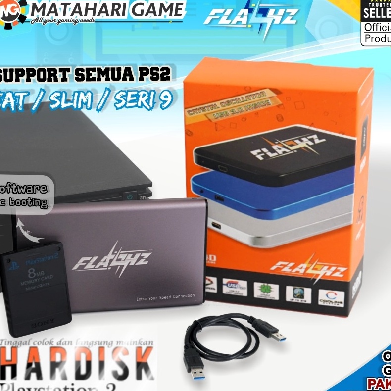 Terlaku. 【 FLASHZ 】HDD160GB Playstation2 Hardisk Eksternal PS2 SUPPORT Playstation2 Cepat & Stabil s