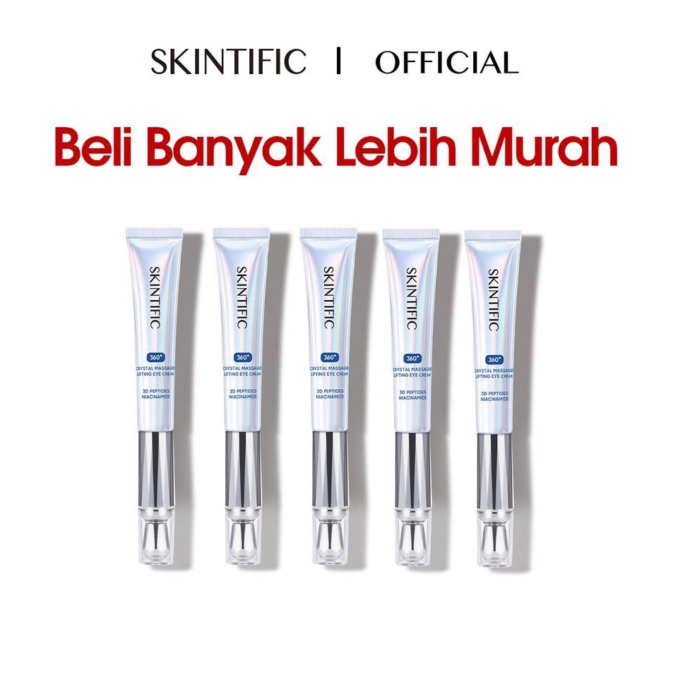 trx N3z3Y 5 PCS SKINTIFIC - 360 Crystal Massager Lifting Eye Cream 20g Krim Mata