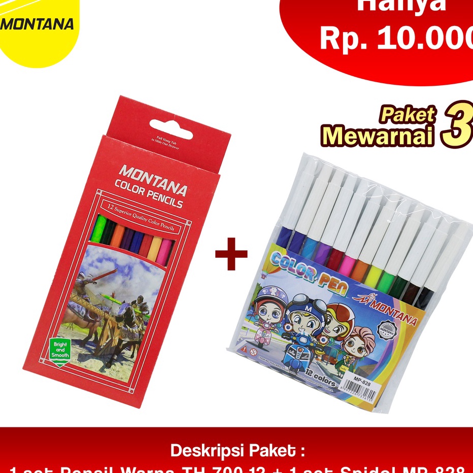 

❂Terlaris✢➞ PAKET MEWARNAI 3.0 !!! Pensil Warna TH-700 + Spidol MP-828 Z48 ✤