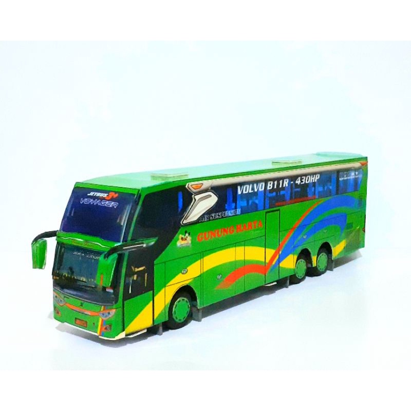Miniatur Papercraft Bus GUNUNG HARTA Tronton Voyager UHD Volvo.