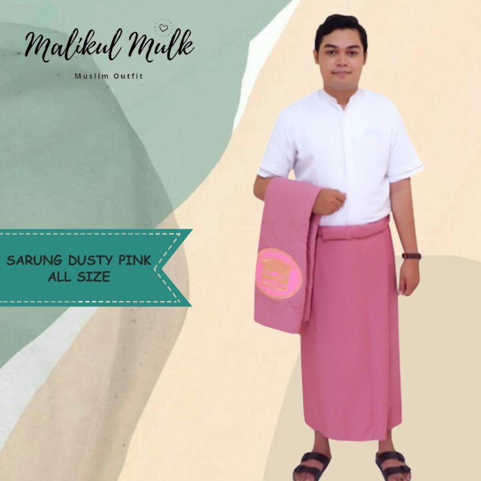 Terbaru Sarung Sarong Sholat Polos Pria Dewasa Dusty Pink Bukan Wadimor Zw005 /Sarung Polos/Sarung