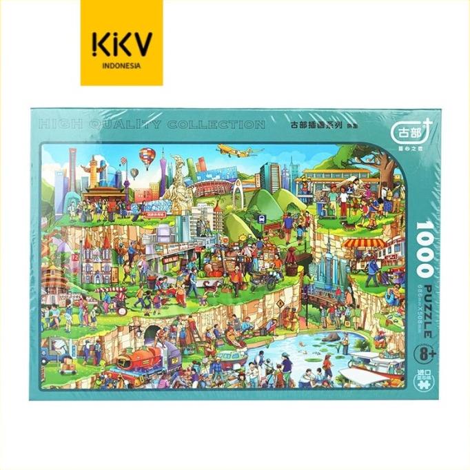 KKV - Mainan Puzzle Kertas 1000pcs / Puzzle DIY untuk Kreatifitas Anak