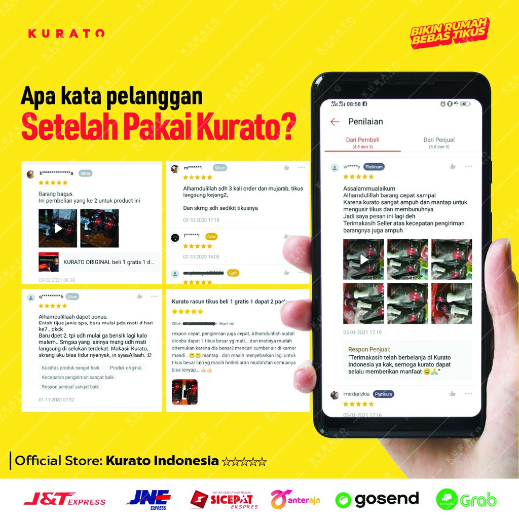 [ Gojek ] Racun Tikus Obat Anti Tikus Got Tidak Bau Racun Tikus Kurato / Umpan Tikus Ampuh