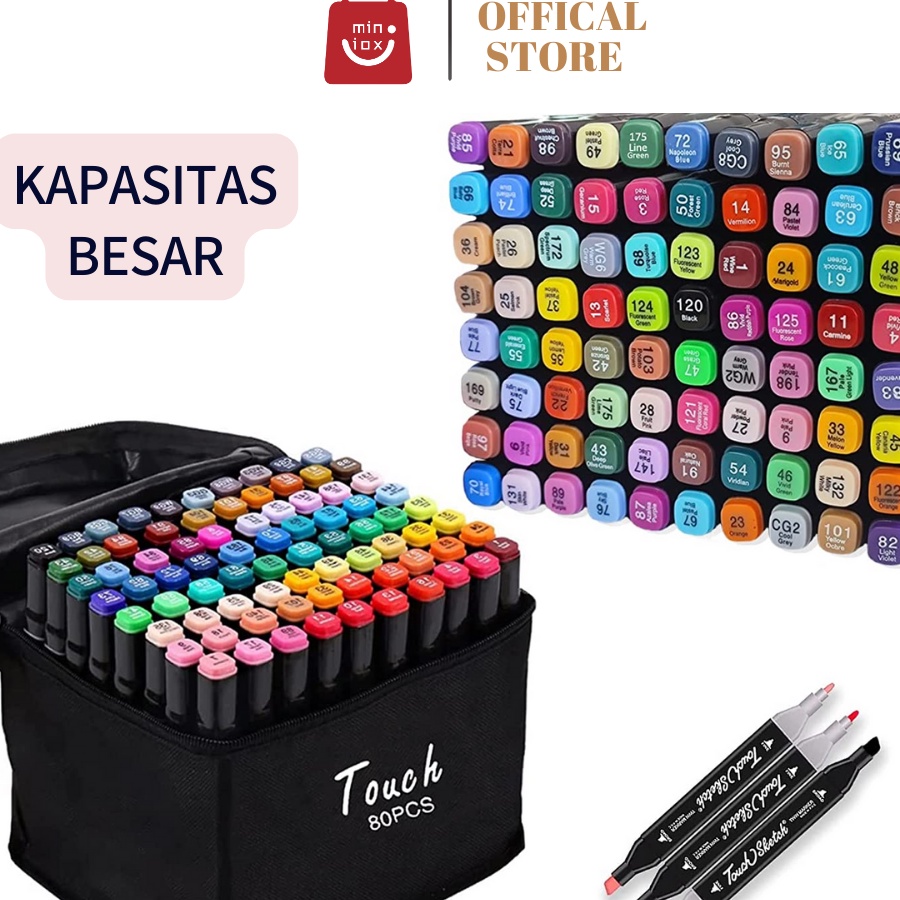 

12.12 HARGA GROSIR 【Harga-Minimum】COD Touch 120/80/60/36/12 Warna Sketsa Spidol Umum General Marker Set Animation Markers !
