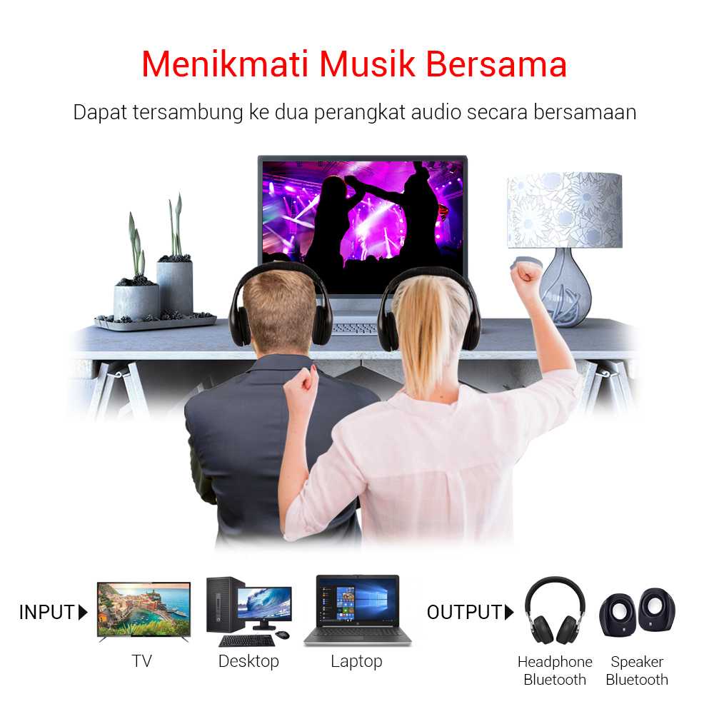 USB Bluetooth Transmitter Audio Tanpa Driver 5.0 HD stereo PX BTX-1100 - SMSYT