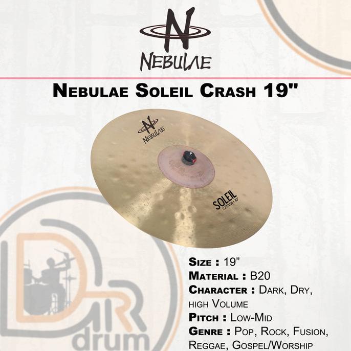 Nebulae Cymbal - SOLEIL Crash 19"/Nebula/Simbal/B20/Murah/Indonesia