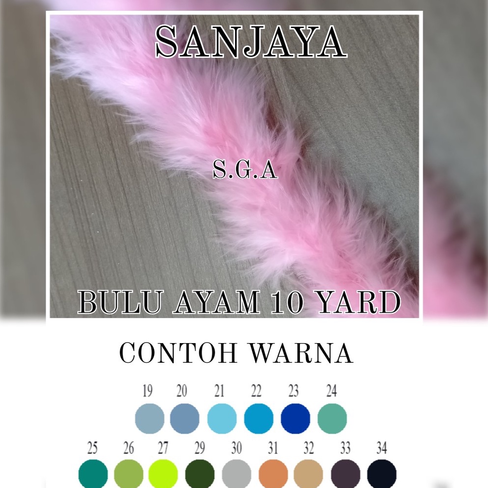 HARGA SPESIAL. HIASAN BULU AYAM / BULU AYAM JAHIT / AKSESORIS BULU AYAM WARNA WARNI / MISC BULU AYAM