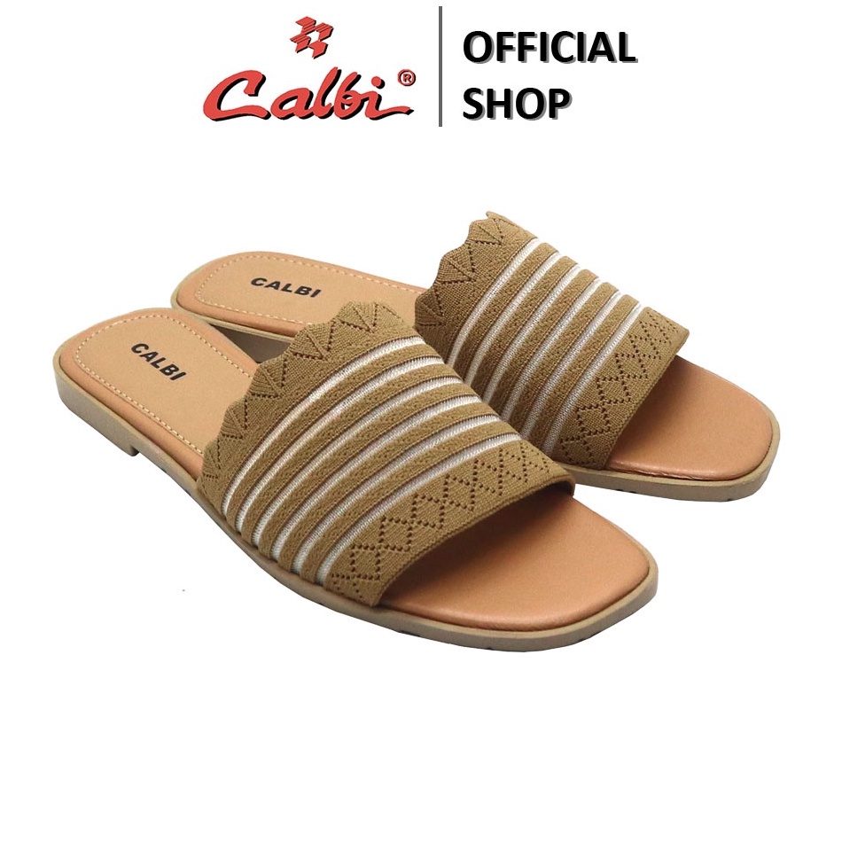NEW STOCK. Calbi Sandal Teplek Flat Wanita Slip On Rajut - HSE 1920