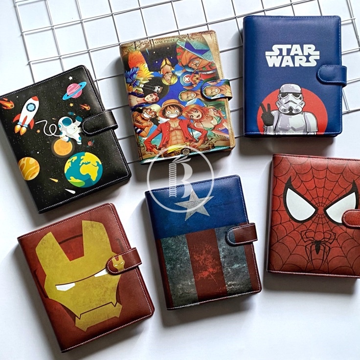 

12.12 ✨SALE✨ Bindermu READY Binder NEW 05 Printing Astronaut Anime Kartun Tumblr superhero starwars spiderman one piece captain america iron man Kulit Multiring A5 20ring B5 26ring 6ring A6 