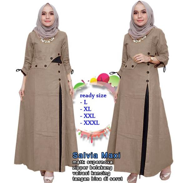 Baru LS 7670-7975-8232-8585 SALVIA MAXI Pakaian Baju Maxi Wanita,Atasan Muslimah Model ,Ter & Ter ,.
