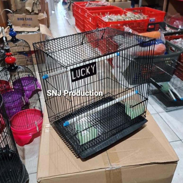 COD Kandang Besi Lipat Mini Merk LUCKY Umbaran Mini Kandang Parkit Kandang Kelinci Kandang Burung Mi