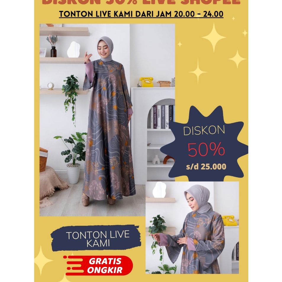 Model Terkini ABA AGENBAJU - DRESS LUNY SILK Sale