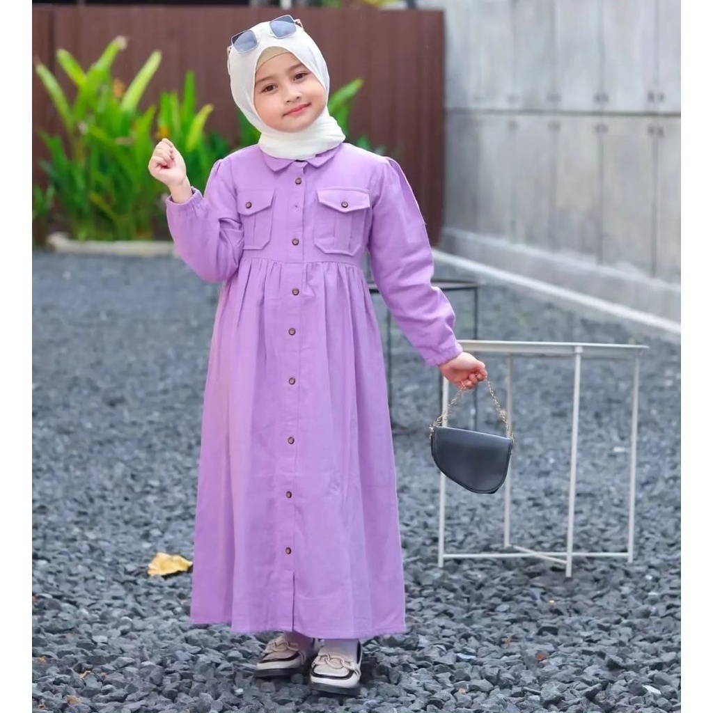 GAMIS ANAK CIKA DRESS KIDS MC BAHAN CRINKLE AIRFLOW LD 80 CM GAMIS DRESS CRINKLE ANAK MODEL TERBARU 