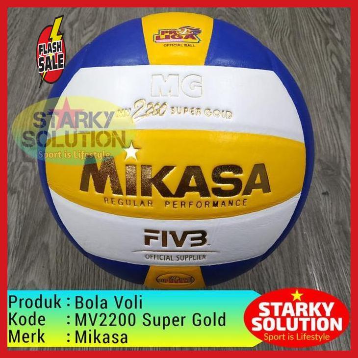 Bola Voli Mikasa MV2200 MV 2200 Super Gold Original aviantibora