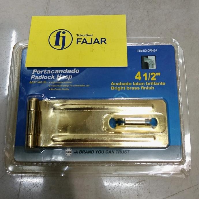 ] Plat gembok engsel tebal / grendel 4 1/2 inch