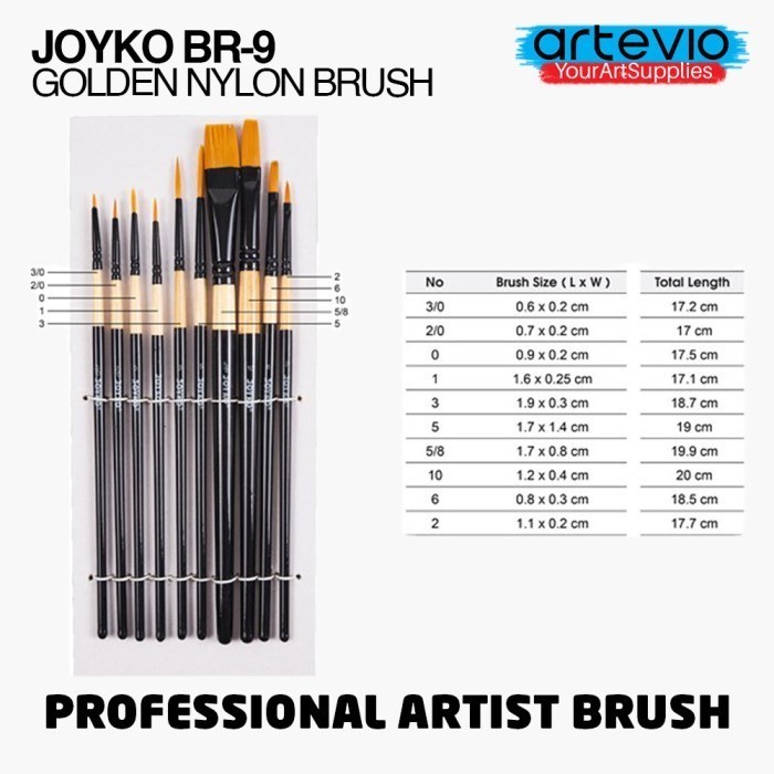 

Brush Kuas Cat Air Cat Nyak Lukis Acrylic Joyko Br-9