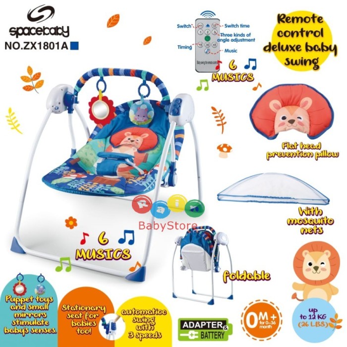 SPACE BABY BOUNCER REMOTE CONTROL DELUXE SWING SX1801A