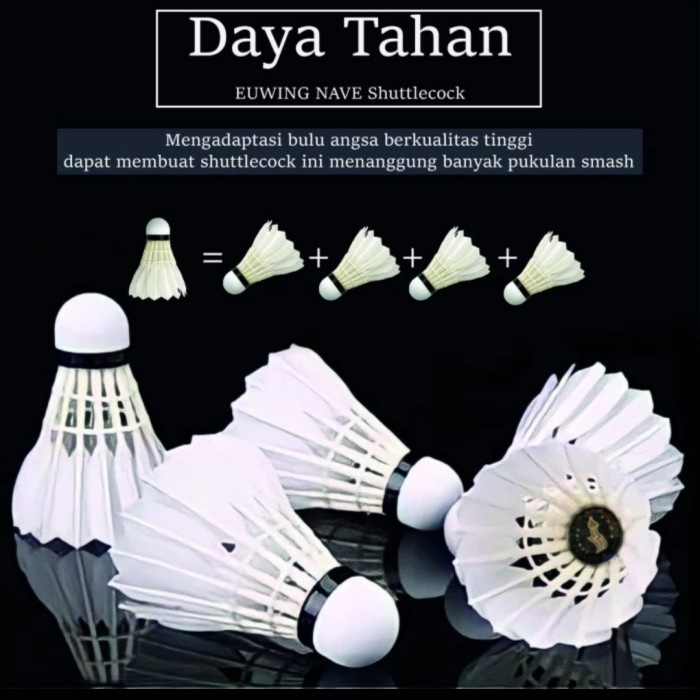 Terlaris Shuttlecock Bulutangkis Badminton Euwing Nave Gold Speed 78