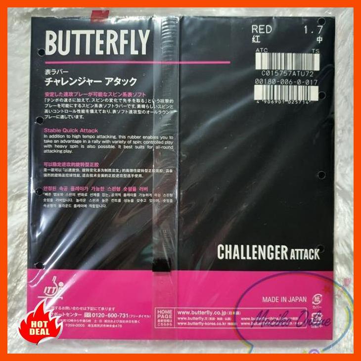 Challenger Attack 1.7mm~Karet Bet Pingpong Butterfly Challenger Attack damayanti335445_