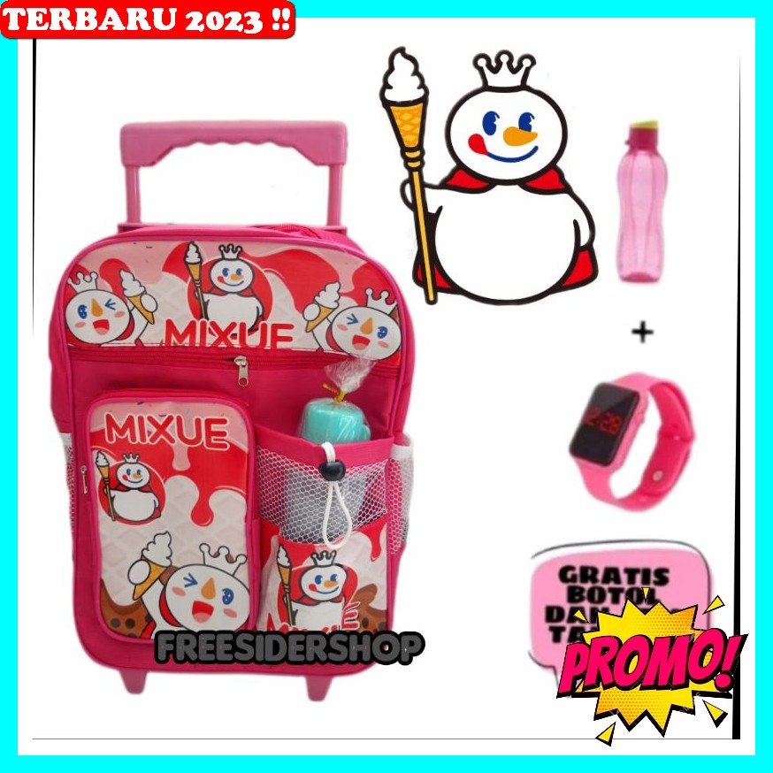 Tas Trolly Anak Sekolah Tas Koper Trolly Case Set Motif Anak Cewek Import Original Tas Troli Anak Pe