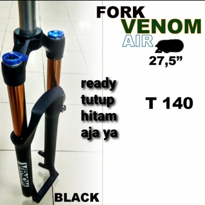 fork shockbreaker sepeda 27.5 mtb venom air alloy magnesium lock T140