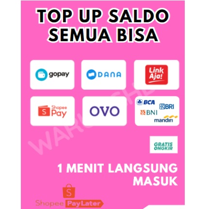 

GST01 new top up spylaterr ewalet dana dll,all bank juga bisa,proses cepat amanah