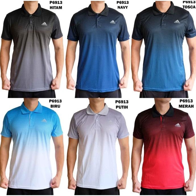 Polo Olahraga Pria P6913 Baju Training Kerah Olah Raga Golf Running