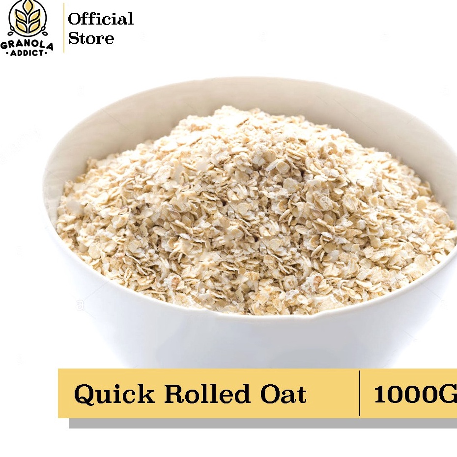 

Best Seller Granola Addict - Quick Rolled Oat / Gandum Instant 1KG