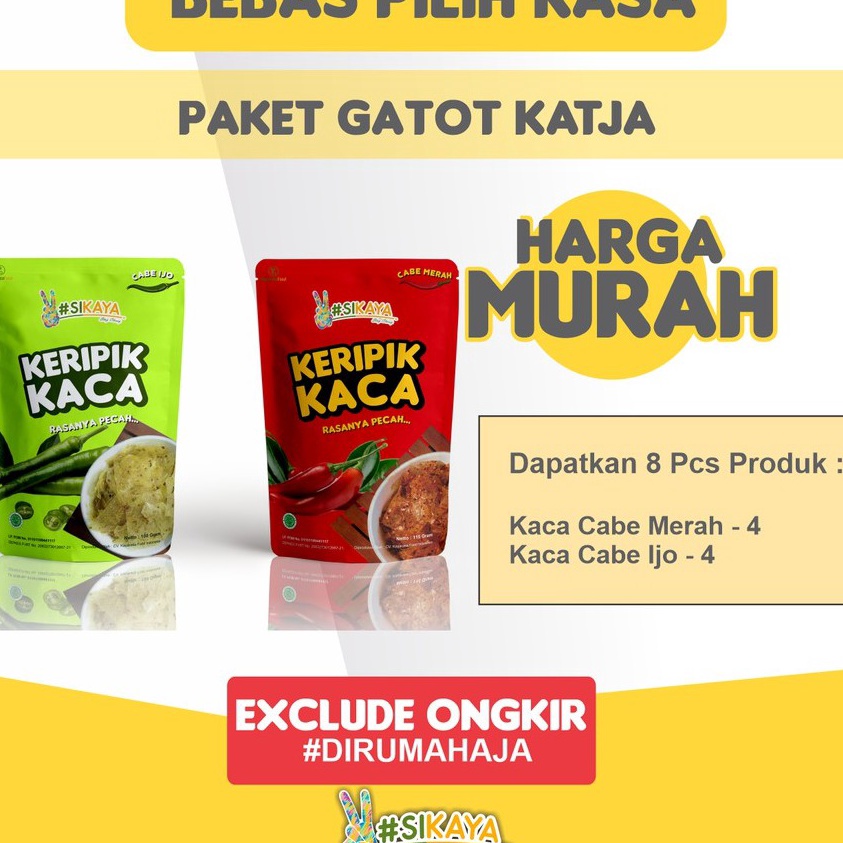 

Ready Paket Keripik Kaca/Keripik Beling All Variant-Sikaya