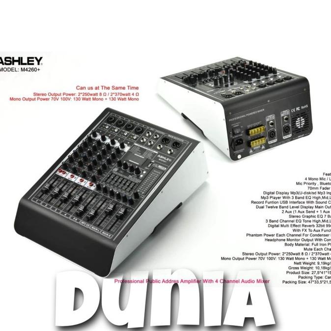 Sale Power Mixer Ashley M4260+ Original 4 Channel Ashley M4260 + Termurah Terlaris