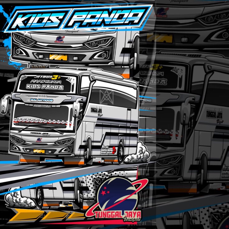 →KUL Stiker Bus Tunggal Jaya Kids Panda Hologram Cutting Lasser ✧ ✸