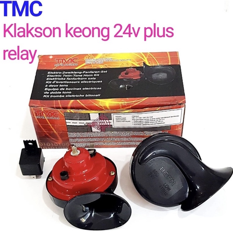 ➝ Klakson keong 24Volt buss/truck + relay TMC ✶ ✷